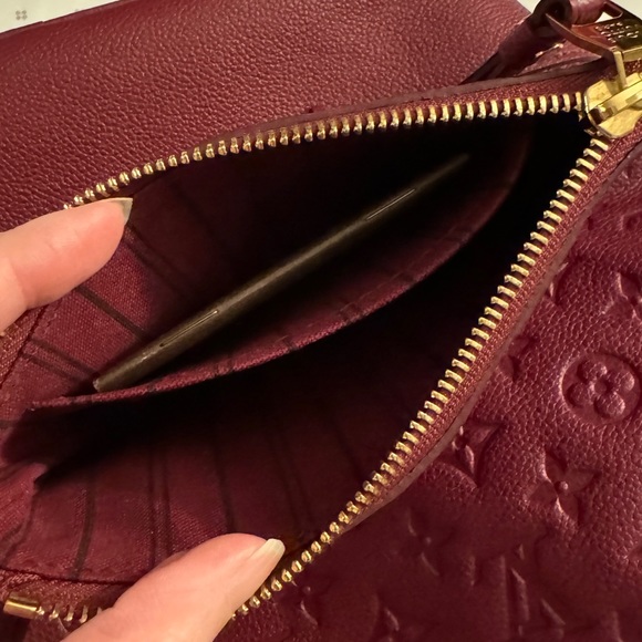 Authentic Louis Vuitton Monogram Empreinte Citadine PM Tote Bag Red - Picture 11 of 16